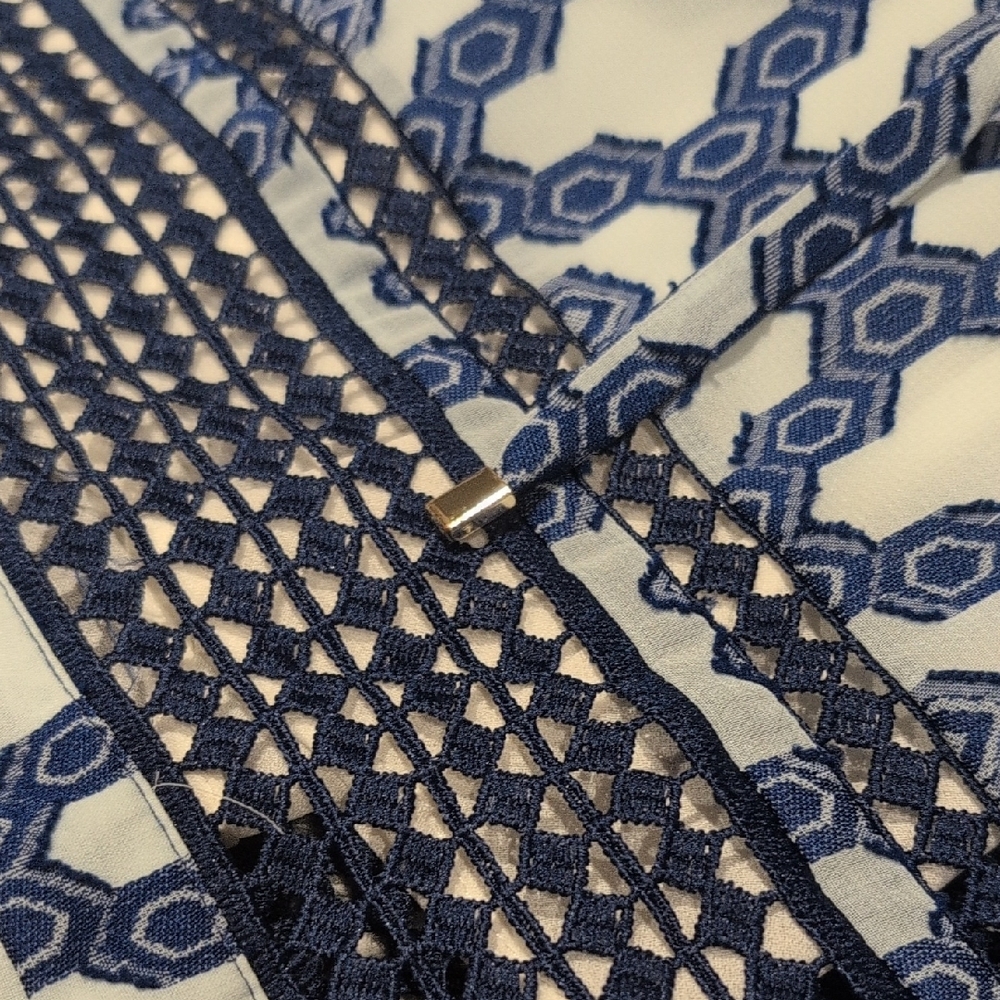 Tommy Hilfiger Blue & Ivory Porcelain Print Dress✨Coastal - Picture 5 of 11